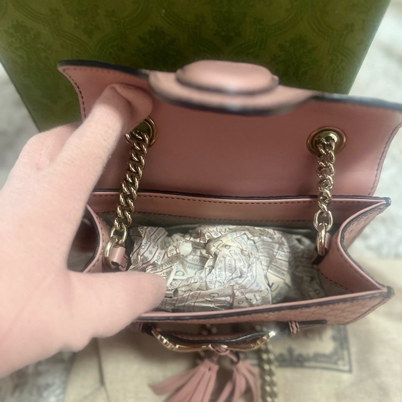 Gucci Emily Guccissima Pink Small Crossbody Bag Horse-bit embellishment - Picture 10 of 15